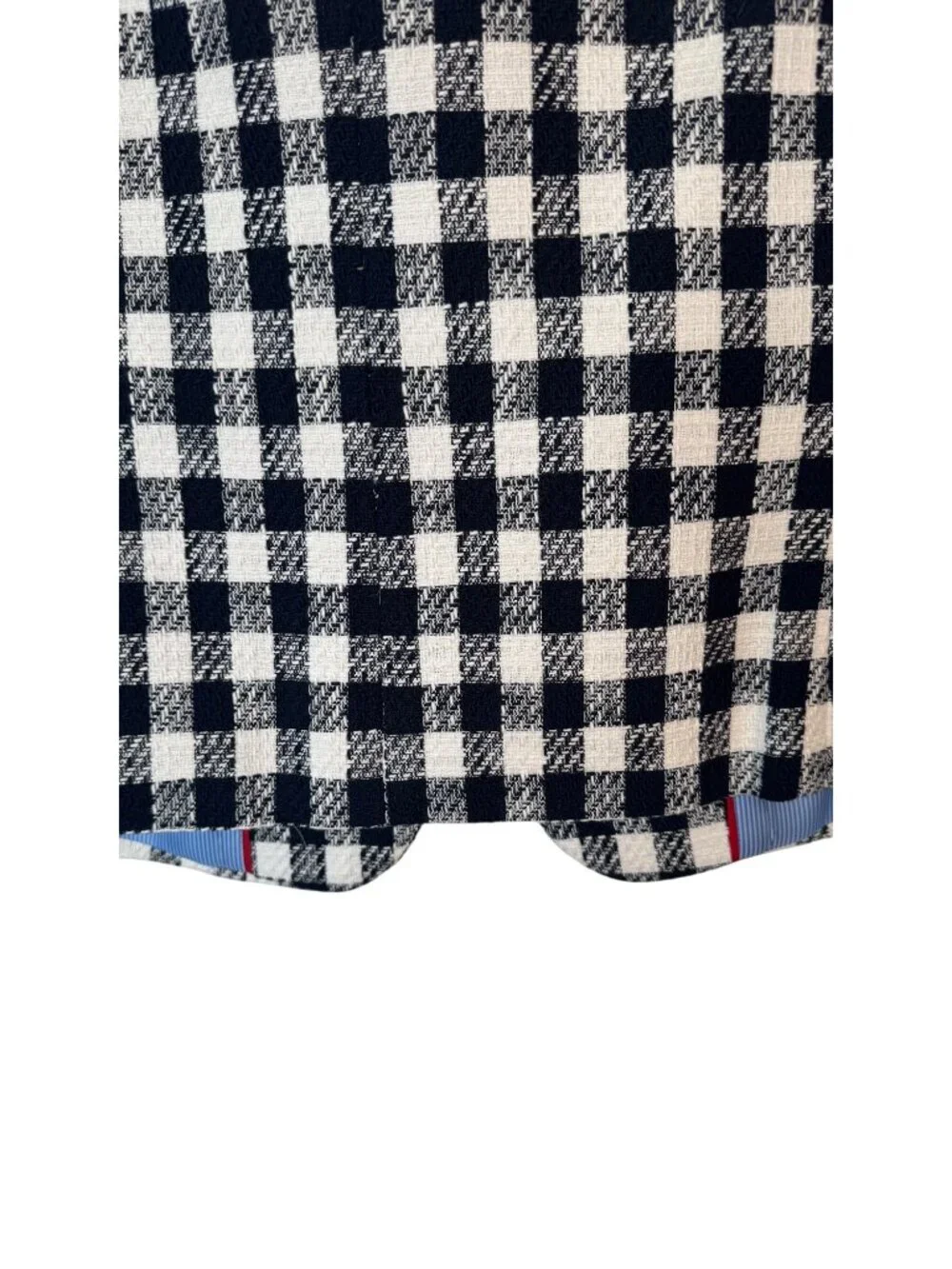 NWT Tommy Hilfiger Size 10 Navy & White Plaid Blazer Cotton-Polyester Blend - Picture 11 of 16